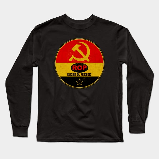 Russian Gasoline Motor Oil Long Sleeve T-Shirt by CTShirts